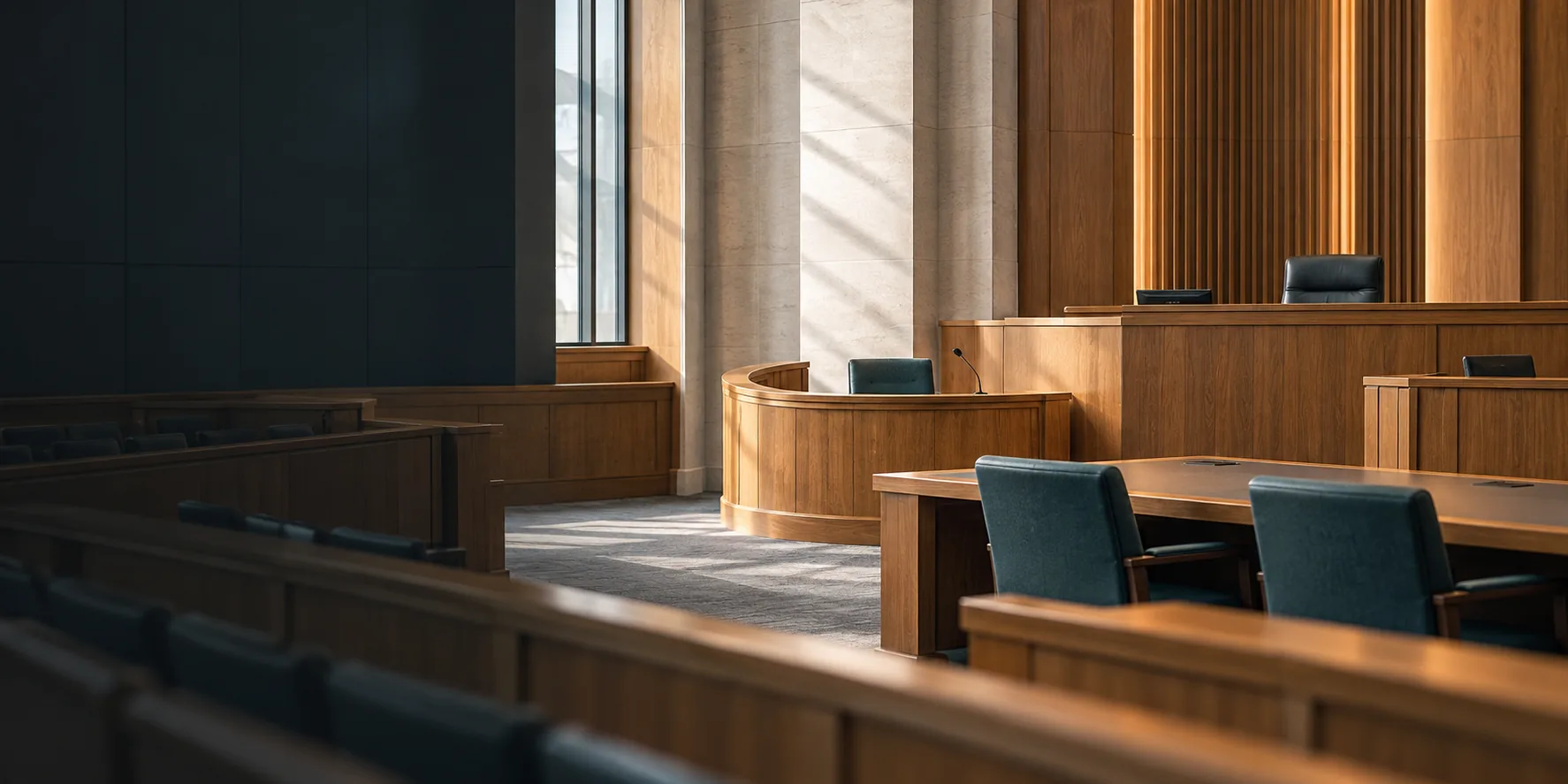 Empty courtroom for Personal Injury representation